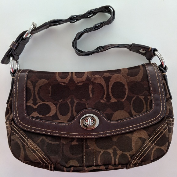Coach Bags Vintage Emblem Shoulder Bag Brown Leather Poshmark